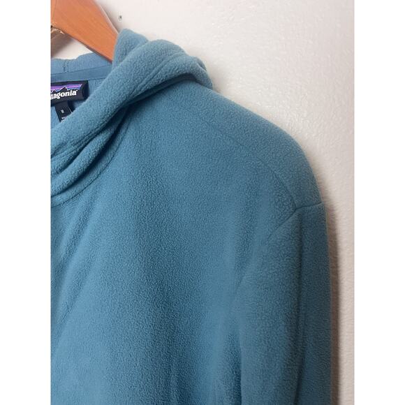 Patagonia Micro D Fleece Full Zip Hoodie Women’s Sz Medium Wetland Blue - Picture 6 of 11